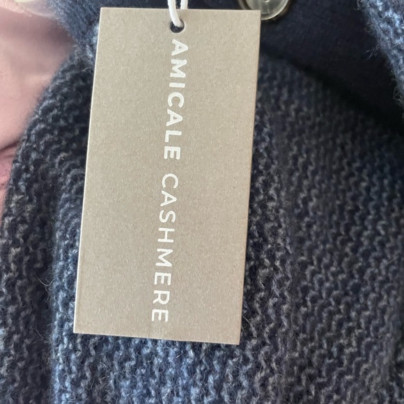 Men's Navy Blue Sweater 100% Cashmere NWT - Picture 5 of 5